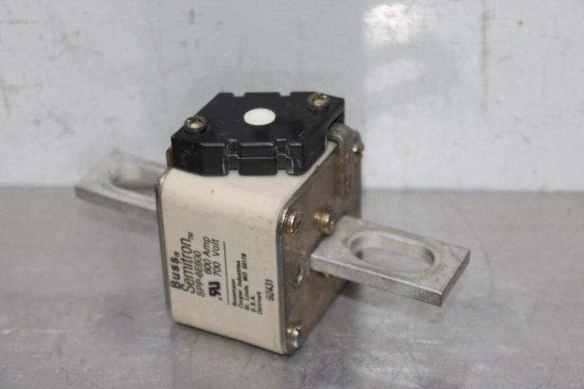 Used BUSSMANN SEMITRON SQUARE BODY FUSE SPP-6E600 600 AMP 700 VOLT **WARRANTY**