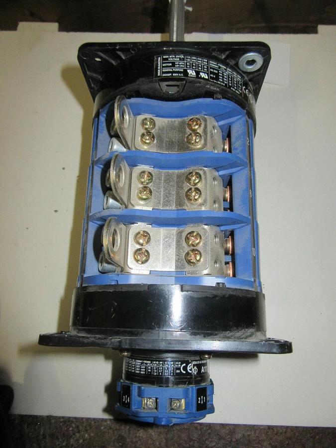 Used KRAUS & NAIMER 240 A C315 MULTI-POLE ROTARY DRUM SWITCH W/ A11 AUX 75 HP 480 VAC
