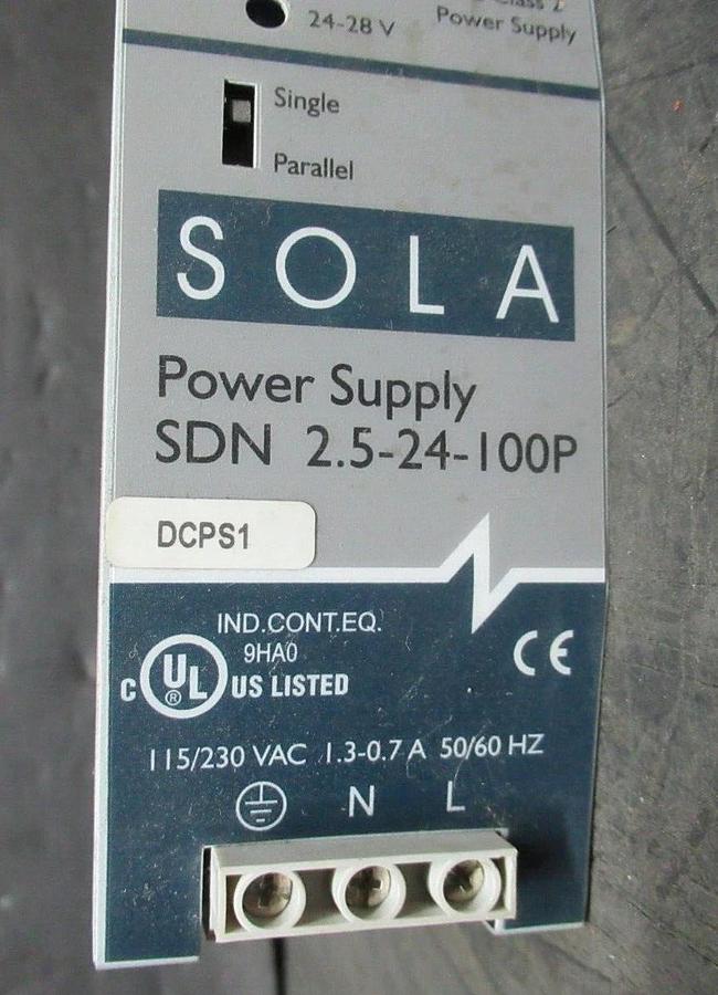 Used SOLA POWER SUPPLY 2.5-24-100P 115/230 VAC 1.3-0.7 AMP 50/60 HZ **WARRANTY**