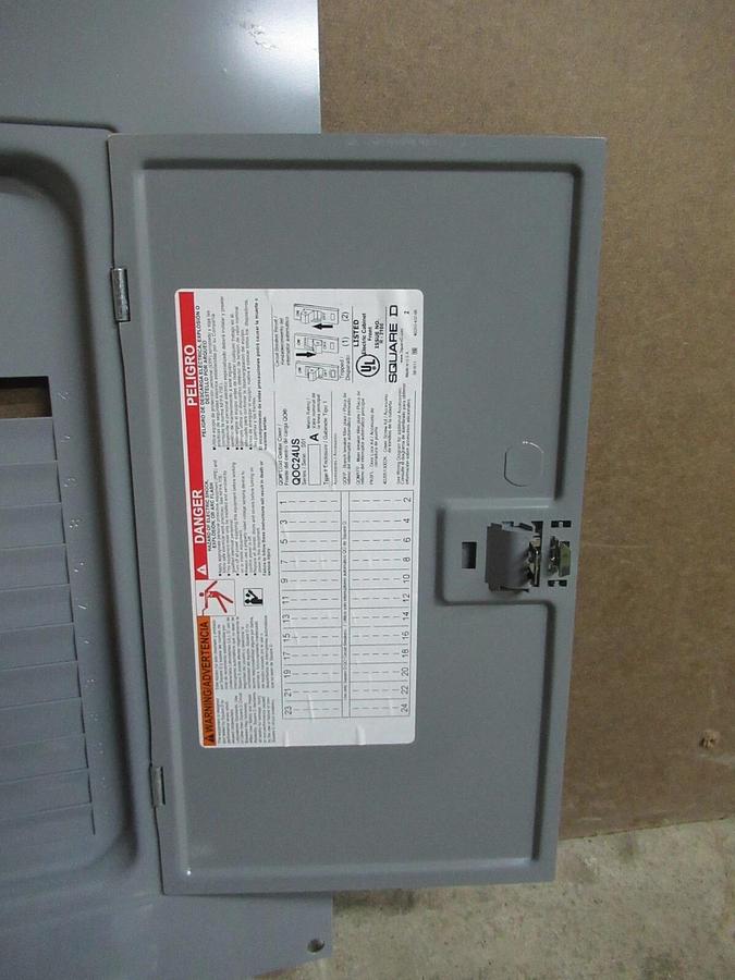 NEW SURPLUS SQUARE D QO LOAD CENTER COVER QOC24US 24-CIRCUIT ECLOSURE TYPE 1