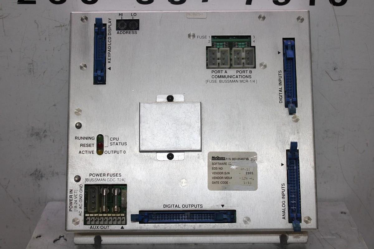 Used MCQUAY CHILLER CONTROL MODULE 860-654873B-06 250-06 **WARRANTY INCLUDED**