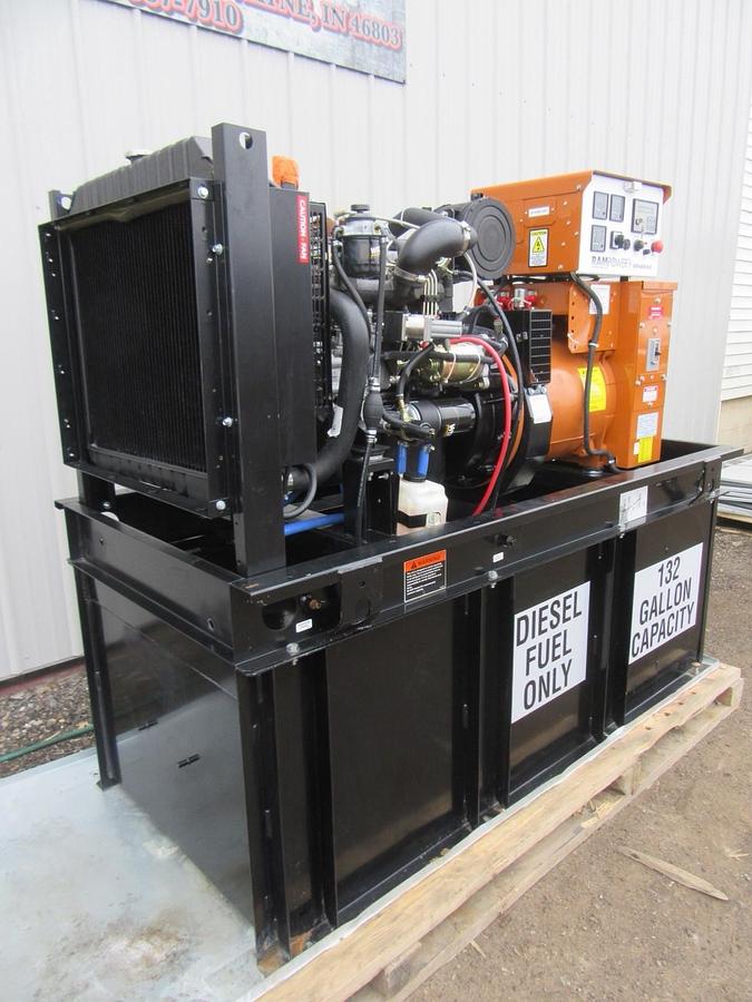 Used 30 KW DIESEL GENERATOR GENERAC 120/240 VOLT SINGLE PHASE 38 HOURS VIDEO WE SHIP