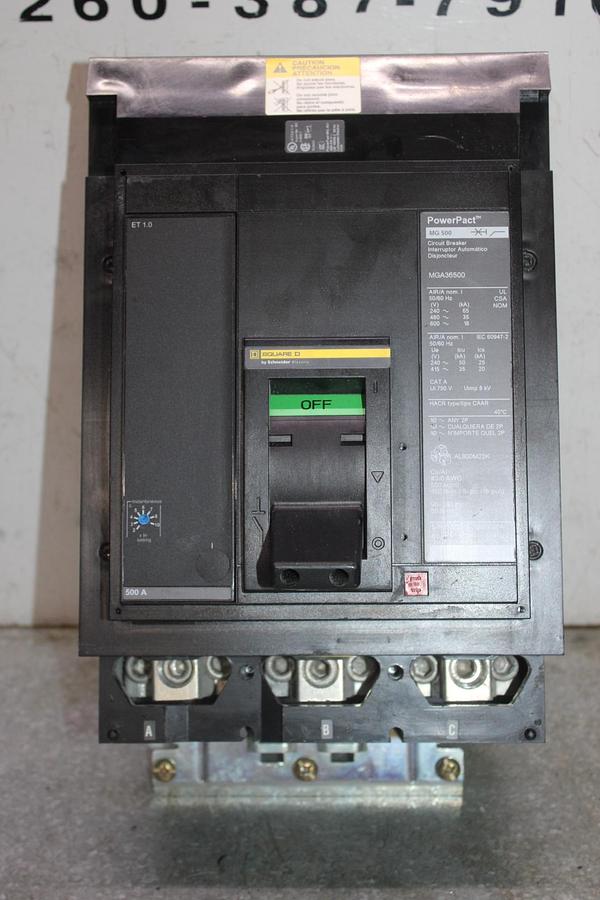 Used SQUARE D I-LINE CIRCUIT BREAKER FC34030 SERIES 3 30 AMP 480 VAC 3-POLE