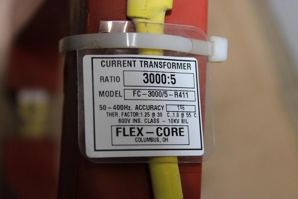 Used FLEX-CORE CURRENT TRANSFORMER FC-3000/5-R411 3000:5 50-400HZ