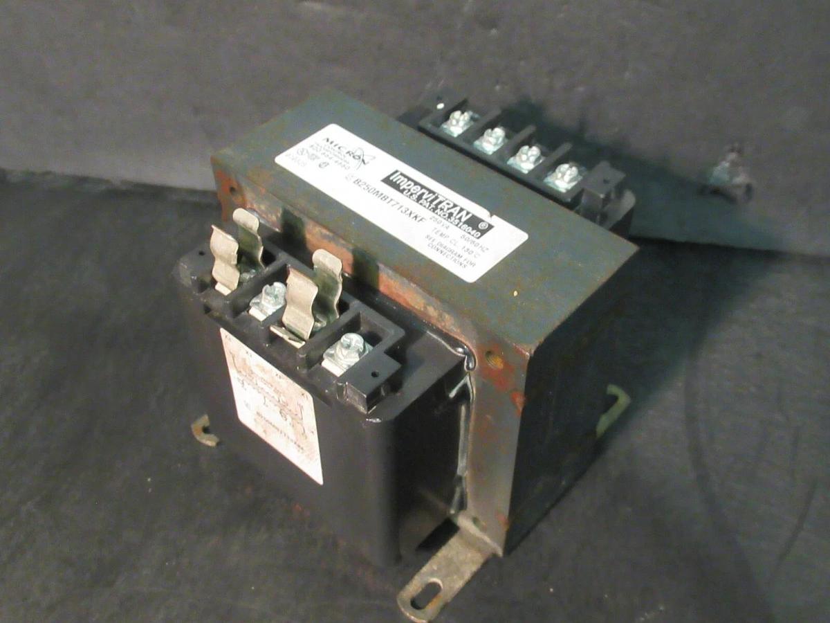 Used IMPERVITRAN MICRON CONTROL TRANSFORMER B250MBT713XKF 240 VA 220/480 VAC
