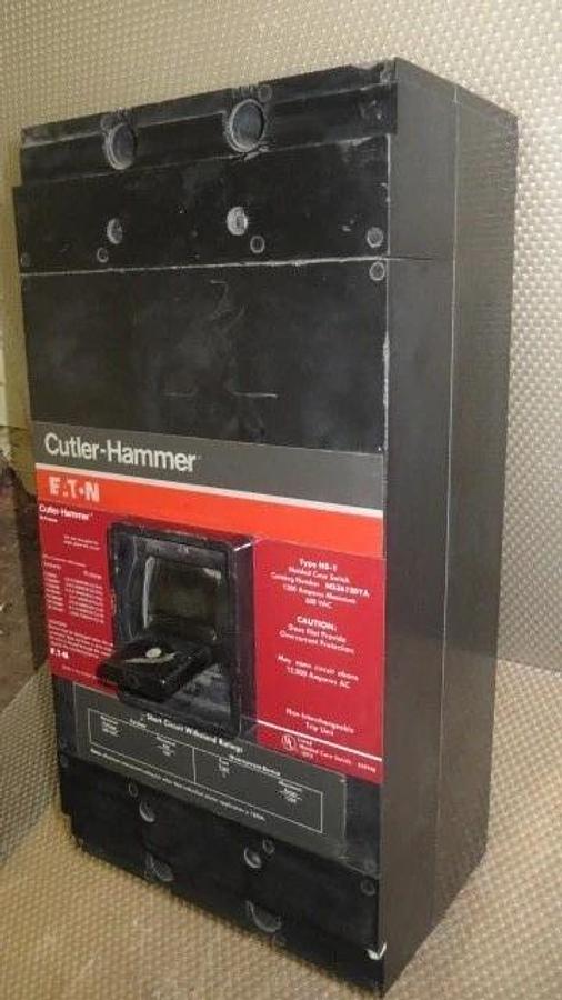 Used CUTLER HAMMER NS-Y BREAKER RED LABEL 1200 AMP MAX 600 VAC 3 POLE MODEL NS36120YA