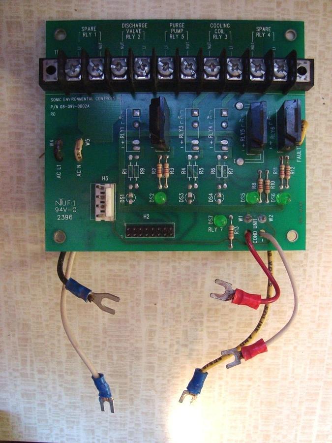 Used SONIC ENVIRONMENTAL CONTROLS INC CIRCUIT BOARD - MODEL: 08-099-0002A 94V-0 2396