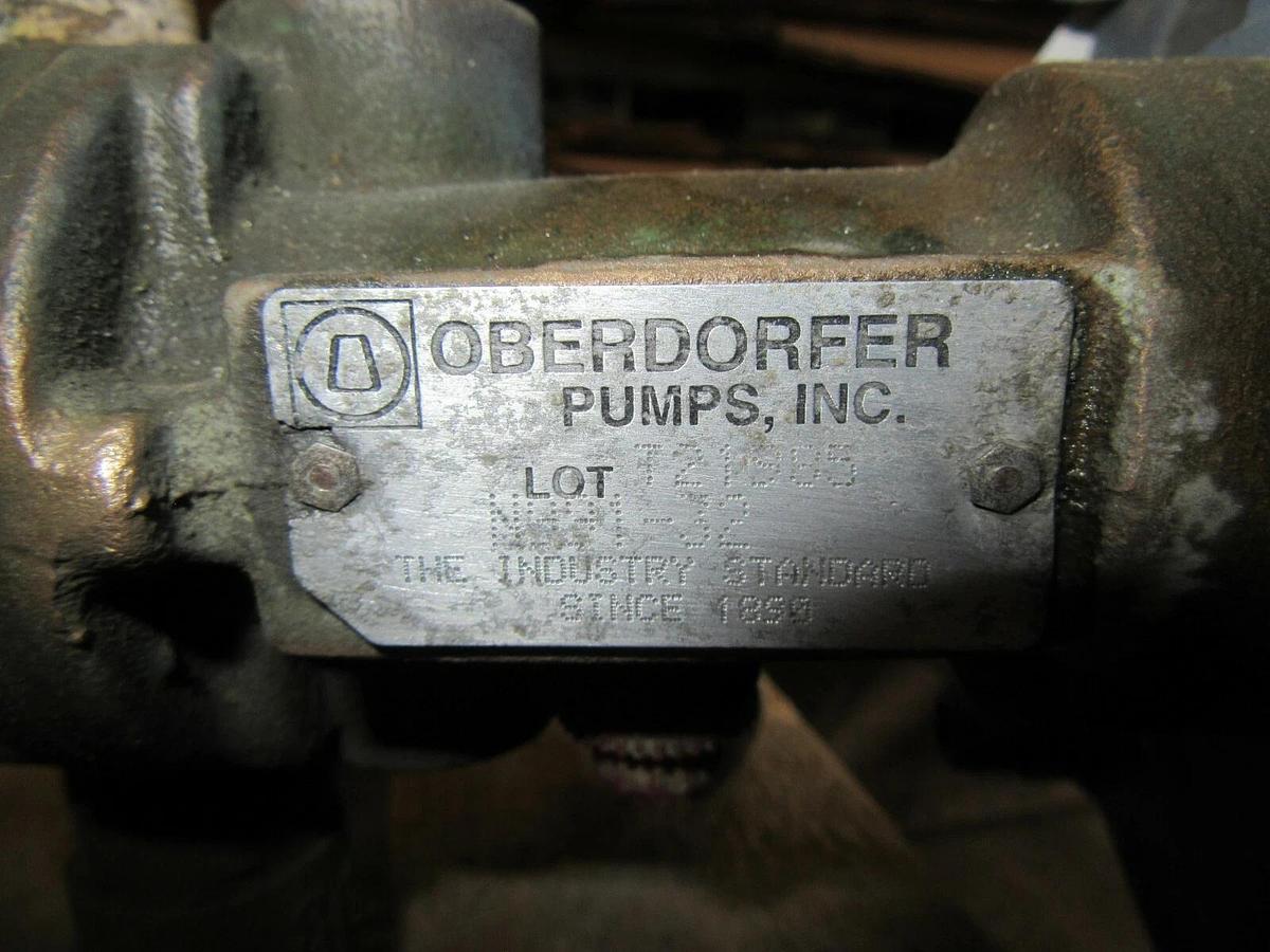 Used OBERDORFER BRONZE GEAR PUMP N991-32 W/ MARATHON NO-G063 MOTOR 0.5HP 460V 3-PHASE