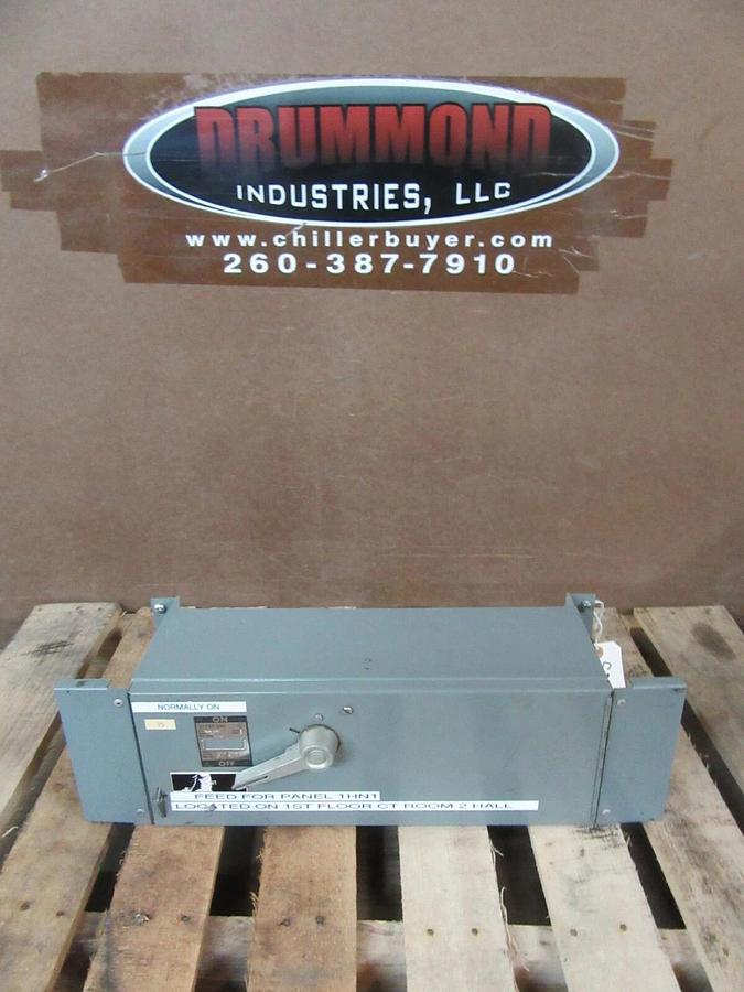 Used WETINGHOUSE FUSE PANELBOARD SWITCH  FDPS363R 100 AMP 600 VAC 75 HP 3-POLE
