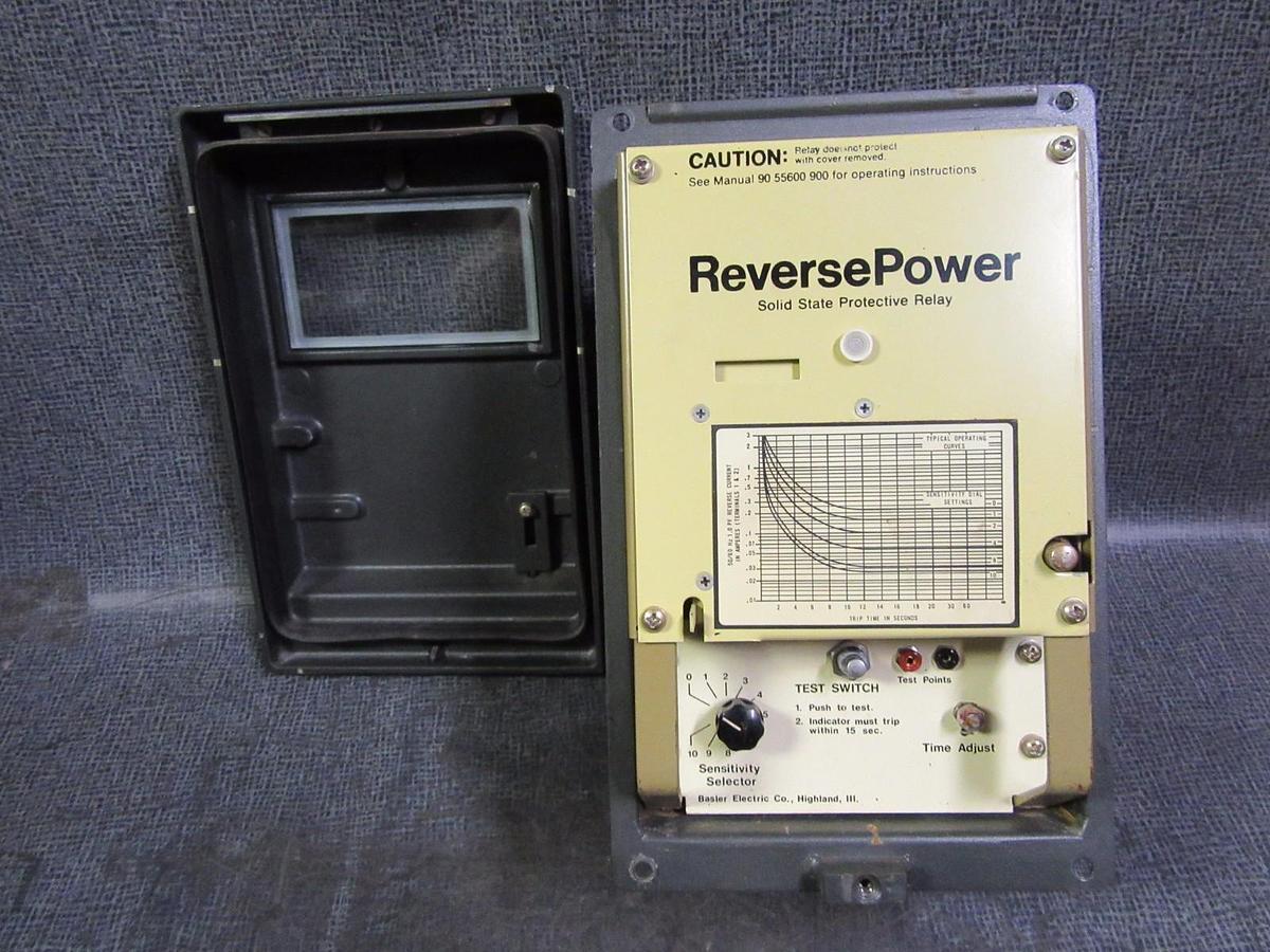 Used BASLER ELECTRIC PRP110 REVERSE POWER SOLID STATE PROTECTIVE RELAY 9055600100