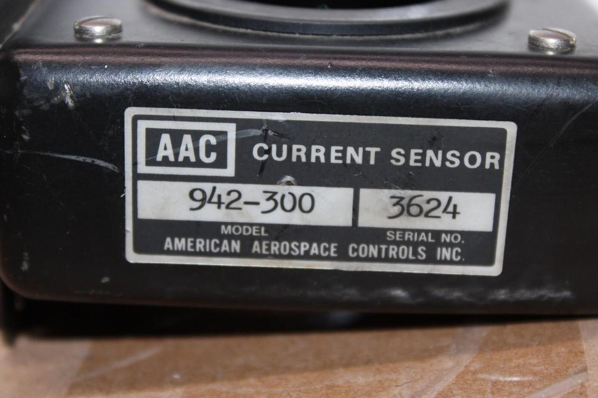 Used AMERICAN AEROSPACE CONTROLS AAC CURRENT CT SENSOR 942-300 **WARRANTY**