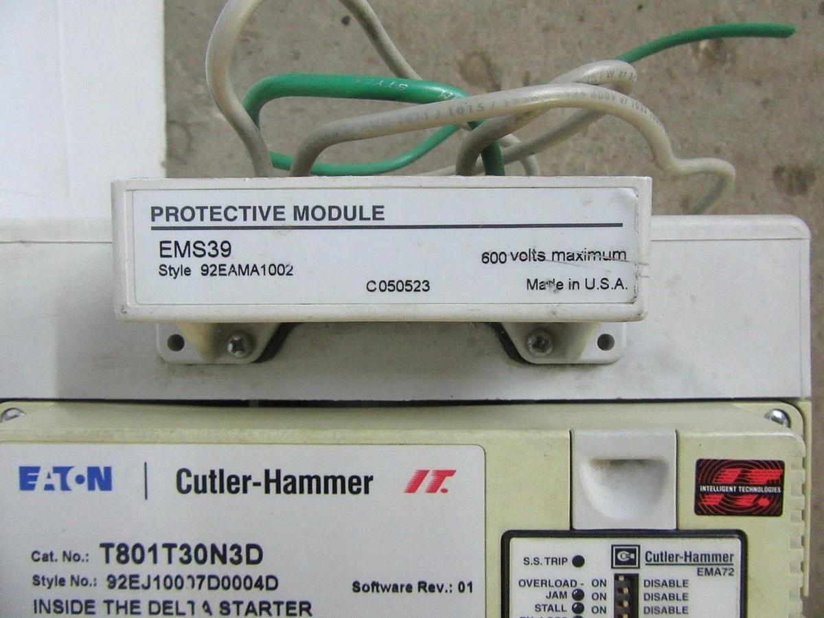 Used 304 AMP CONTINUOUS EATON CUTLER HAMMER INSIDE THE DELTA SOFT STARTER T801T30N3D