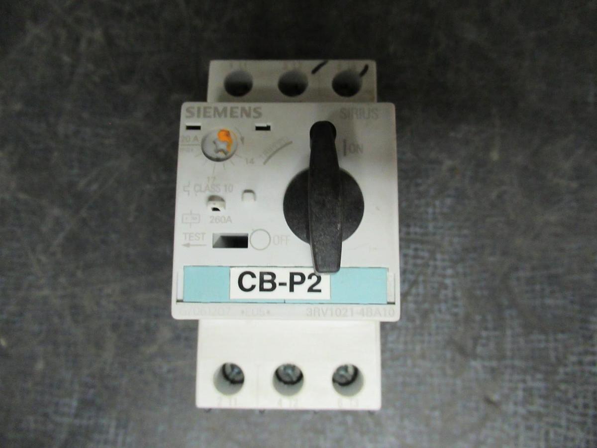Used SIEMENS MANUAL MOTOR STARTER 3RV1021-4BA10 600V 20HP 20A **WARRANTY INCLUDED**