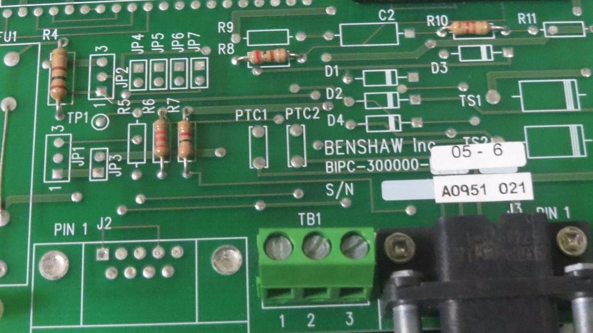 Used BENSHAW BOARD ASSEMBLY MODEL: BIPC-300010-03 REV 2 WITH MODEL : BIPC-300000-05-6