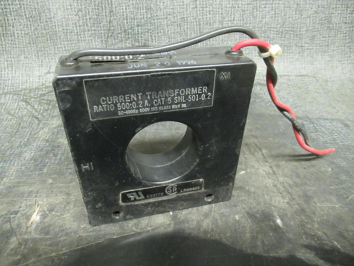Used EIL INSTRUMENTS CT RATIO: 500:0.2 50-400HZ 5-SHL-501-0.2 **WARRANTY INCLUDED**