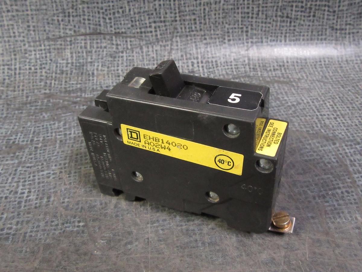 Used SQUARE D CIRCUIT BREAKER EHB14020 SINGLE POLE 20 AMP 277 VAC **WARRANTY**