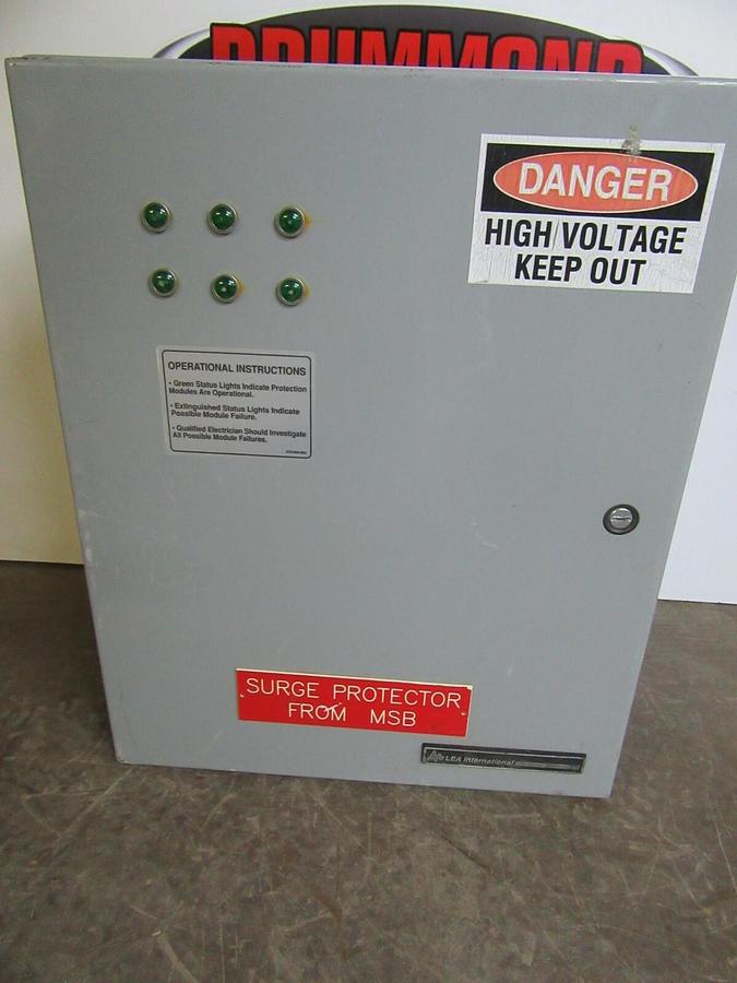 Used LEA INTERNATIONAL SURGE PROTECTOR GB100S-120/208-3Y 120/208 VOLT A87-00-1000