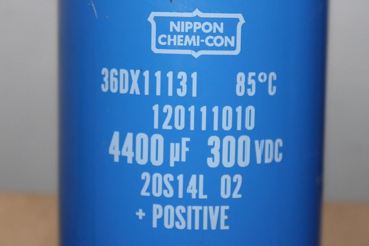 Used LOT OF 2 NIPPON CHEMI-CON 36DX11131 120111010 4400 uF 300 VDC **WARRANTY**