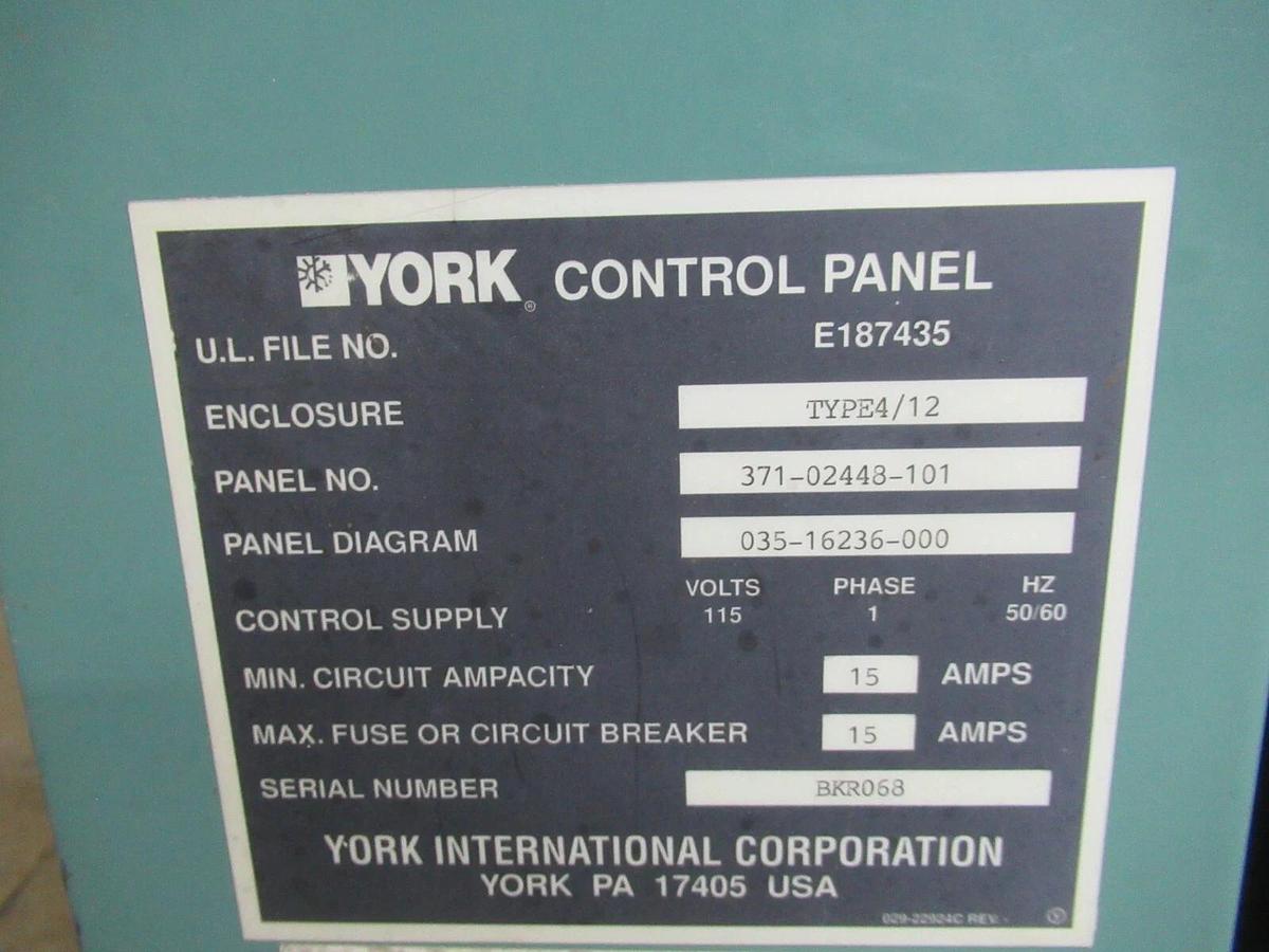 Used YORK CENTRIFUGAL CHILLER MILLENIUM OPTIVIEW CONTROL CENTER 371-02448-101