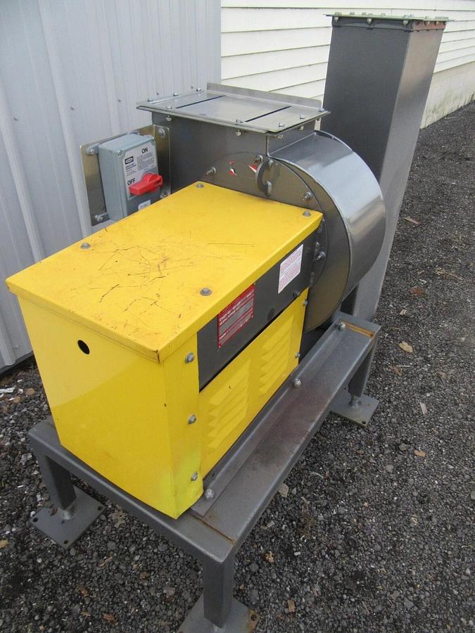 Used 5 HP 12" NEW YORK BLOWER GENERAL PURPOSE FAN 123 ACF 208 - 230/460 VAC 3 PH 3450