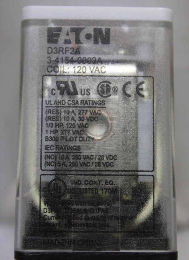 Used EATON GENERAL PURPOSE RELAY D3RF2A 3-4154-0003A