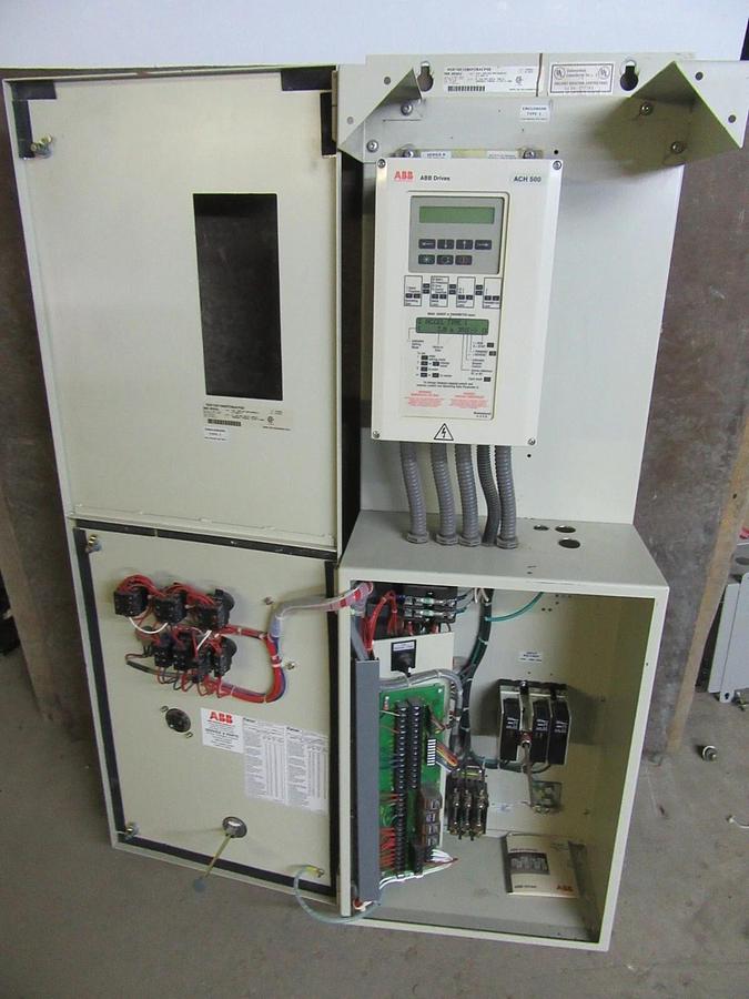 Used ABB VARIABLE SPEED DRIVE H5010074N0P2BAFP00 480 VAC 7.5 HP 3-PHASE ACH-500