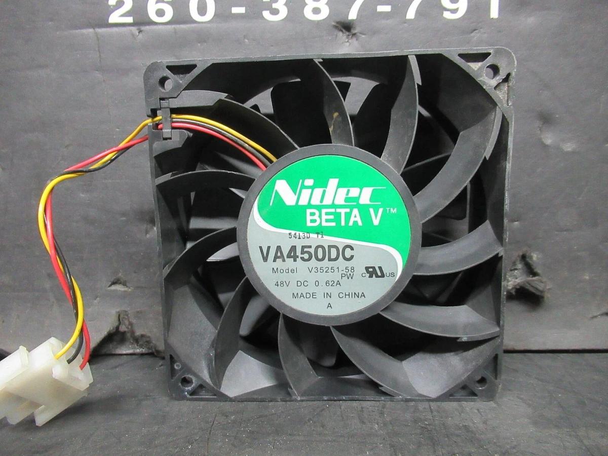 Used NIDEC BETA V DC AXIAL FAN VA450DC V35251-58 48 VDC 0.62 AMP **WARRANTY**