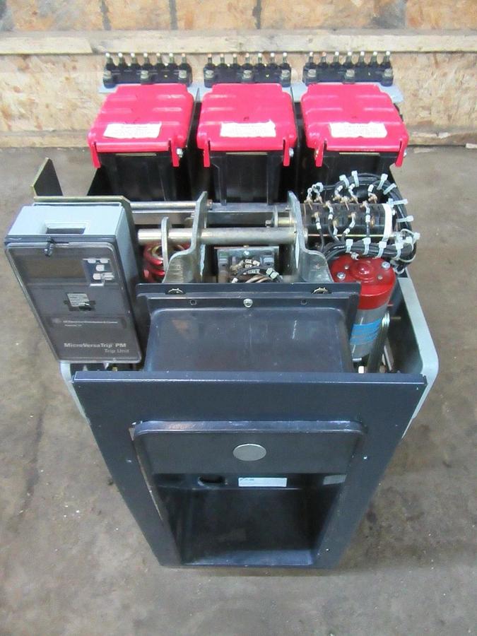 Used GE AKR 1600 AMP BREAKER AKR-8D-50-H1 MICRO VERSA TRIP A216LSGMR 1600A GROUND LSG
