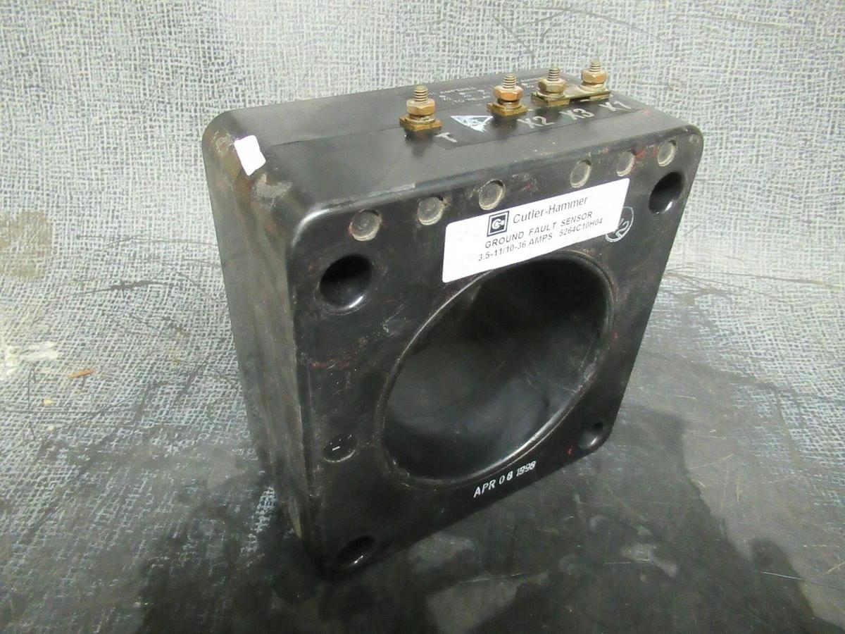 Used CUTLER HAMMER GROUND FAULT SENSOR 3.5-11 AMPS 10-36 AMPS 5264C10H04