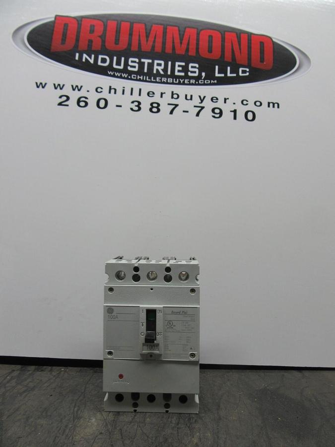 Used GE RECORD PLUS HACR BREAKER FBN36TE100R2 100 AMP 480 VOLT 600Y/347V 3-POLE