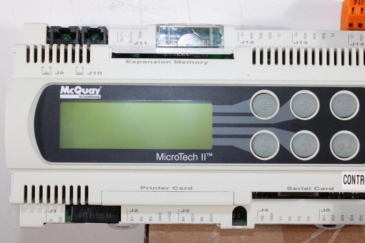 Used MCQUAY CAREL MICROTECH II CHILLER CONTROL MODULE PCO2MQ3BL0 REV. 1.511