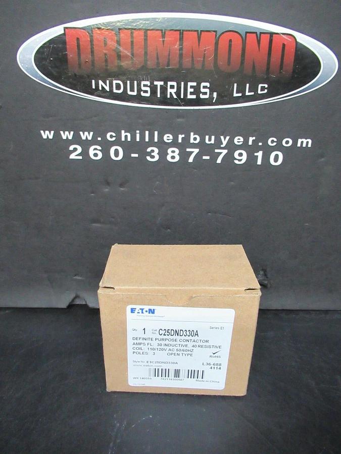 *NIB* CUTLER-HAMMER CONTACTOR C25ND330A 3-POLE 30 FLA 15 HP 600 VAC 120 VAC COIL