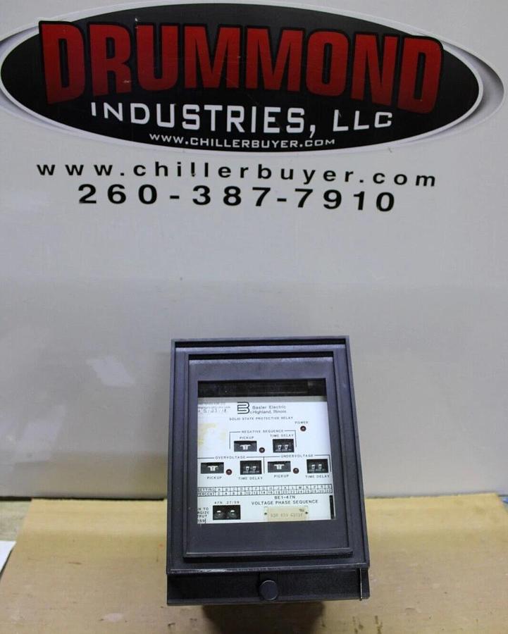 Used BASLER ELECTRIC VOLTAGE PHASE SEQUENCE SOLID STATE PROTECTIVE RELAY BE1-47N