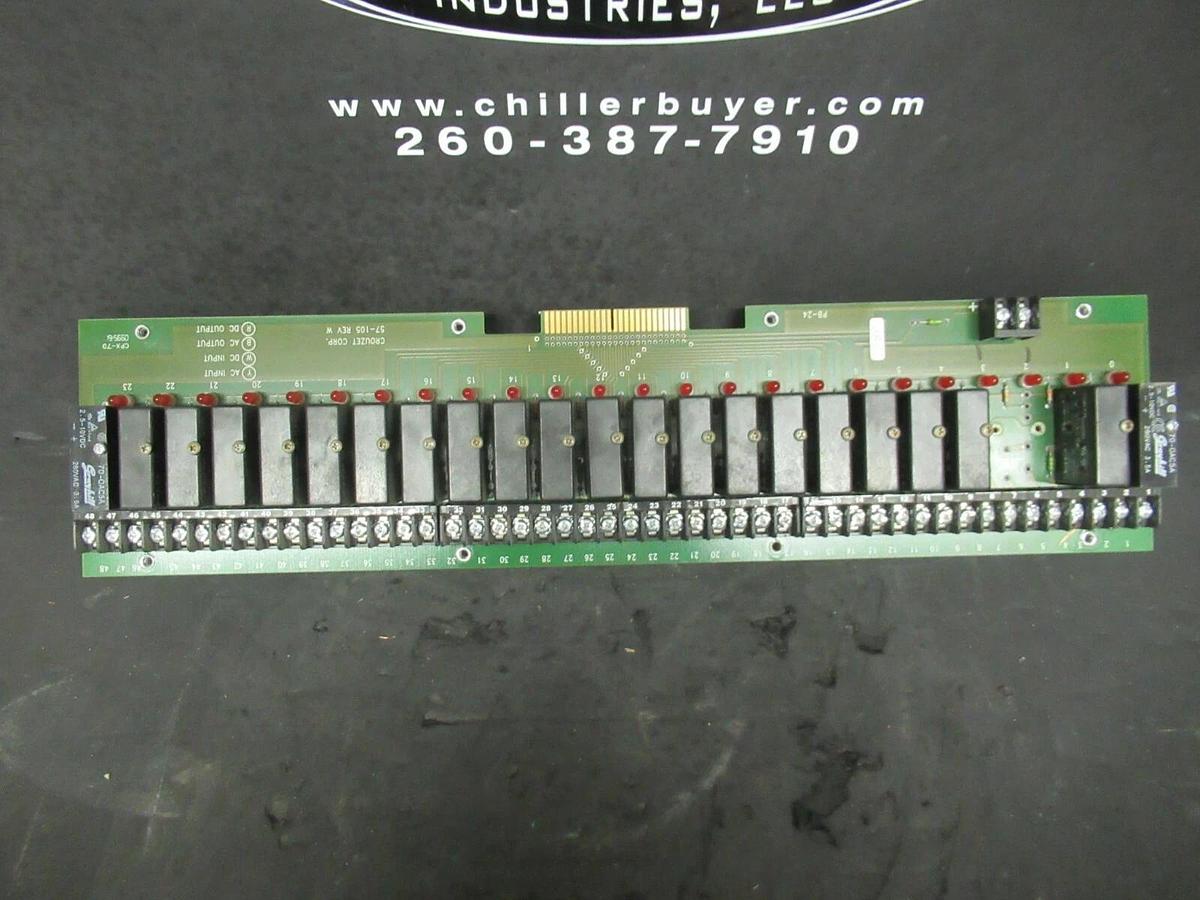 Used CROUZET CORP. 24 SLOT RELAY BOARD 57-105 REV. W PB-24