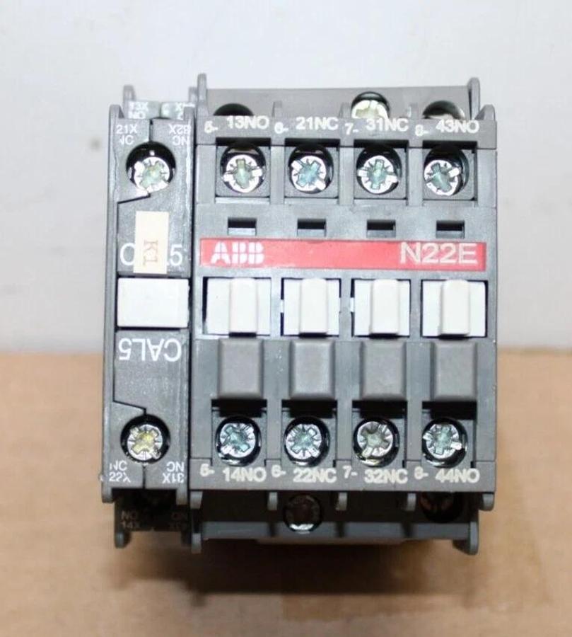 Used LOT OF 2 ABB CONTROL RELAY N22E 16 AMP 600 VAC COIL: 110/120V **WARRANTY**