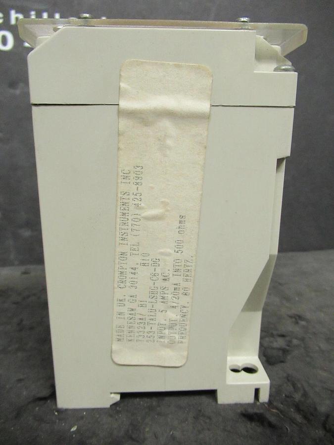 Used CROMPTON PALADIN INSTRUMENTS 253-TALU TRIP TANSDUCER RELAY 120 VAC 0.5 AMP