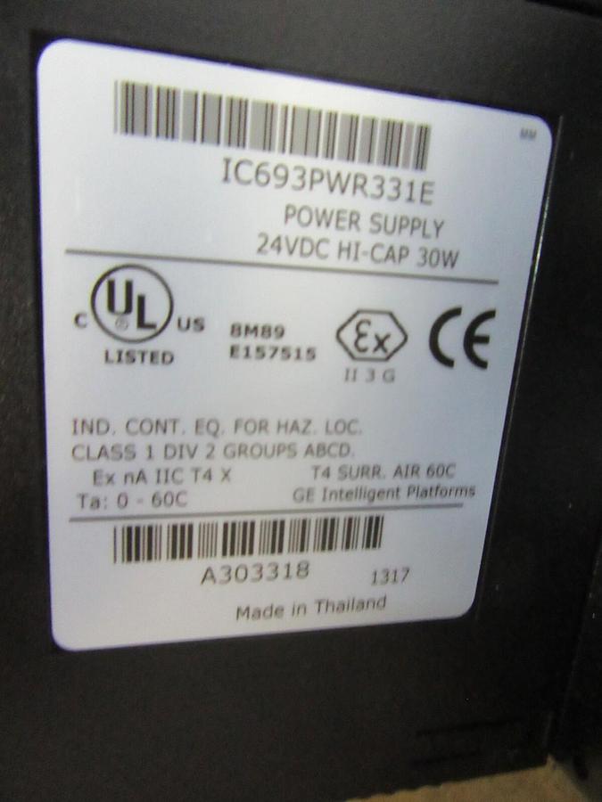 Used GE FANUC POWER SUPPLY MODULE AND 5-SLOT BASE IC693PWR331E IC693CPU311-CE
