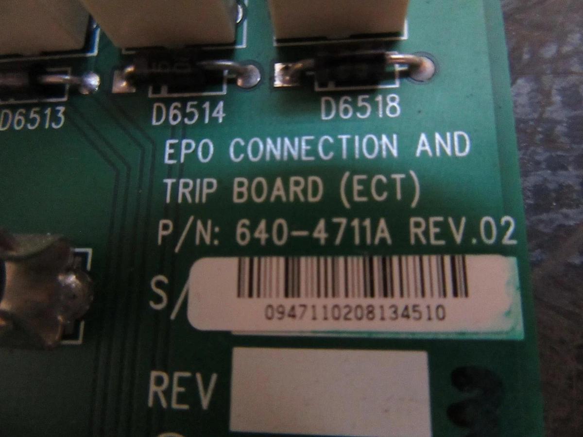 Used EPO CONNECTION AND TRIP BOARD (ECT) 640-4711A REV 02 **WARRANTY INCLUDED**