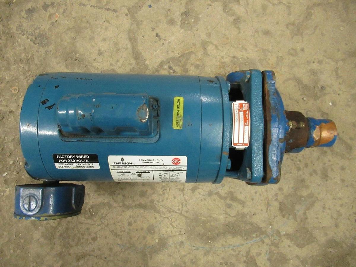 Used BURKS CIRCULATION PUMP 15G5 15G5-1-1/4 1.5 HP 115/208-230 VOLTS 3450 RPM EU1502