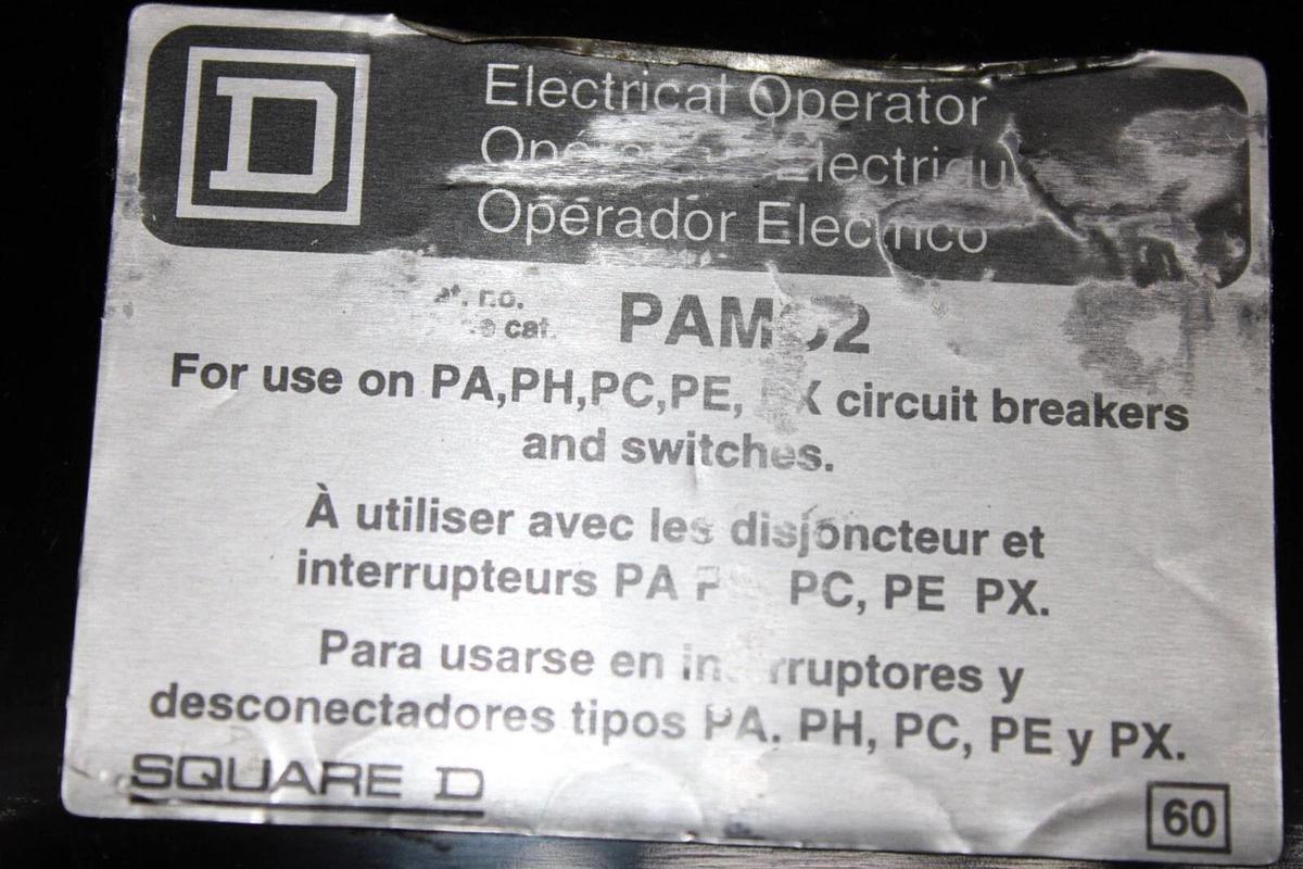 Used SQUARE D DC BREAKER PAF362000DCM021433 2000 AMP 600 VDC W/ PAM02