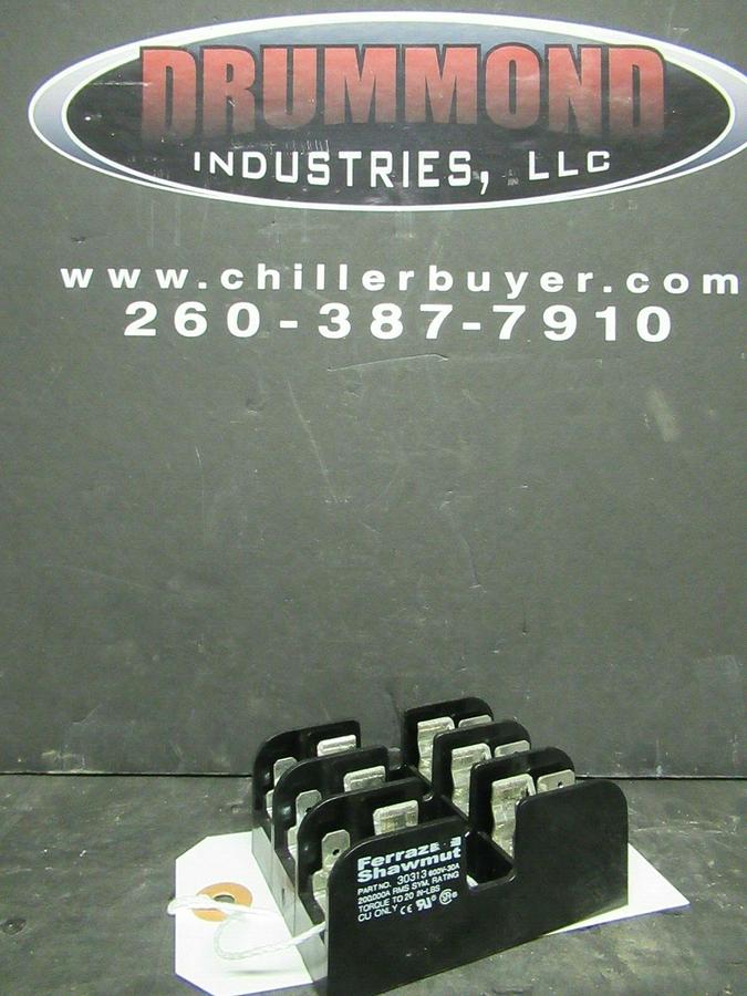 Used FERRAZ AND SHAWMUT FUSE HOLDER 30313 FOR 30 AMP 600 V **WARRANTY INCLUDED!**