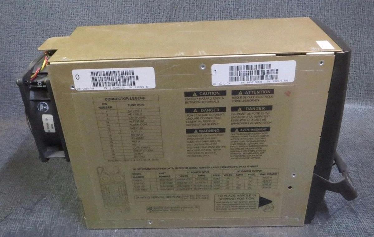 Used EMERSON / POWER CONVERSION RECTIFIER 48V 70 AMP 4000W # 9155100320 # G-48-70