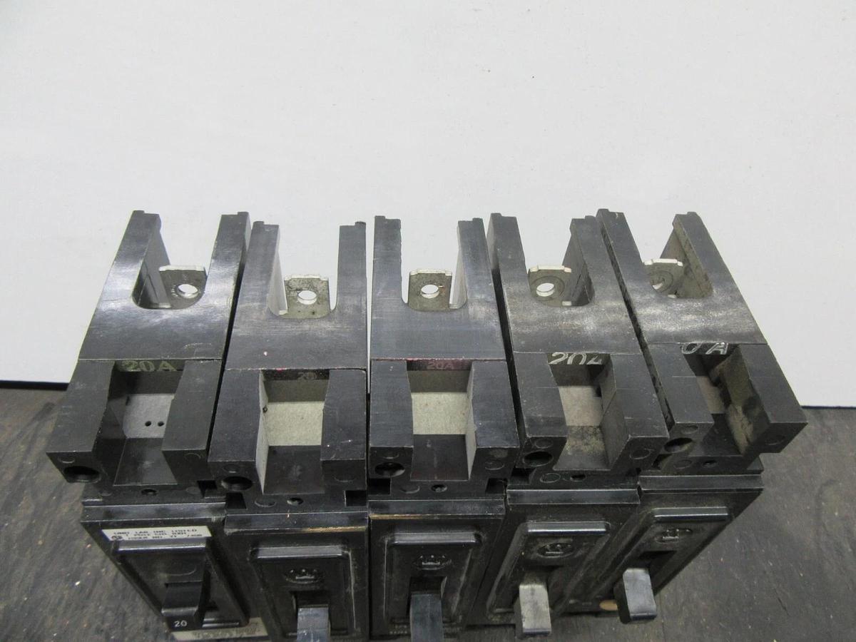 Used LOT OF 5 CUTLER HAMMER BREAKER EHD1020 1-POLE 20 AMP 277 VAC **WARRANTY**