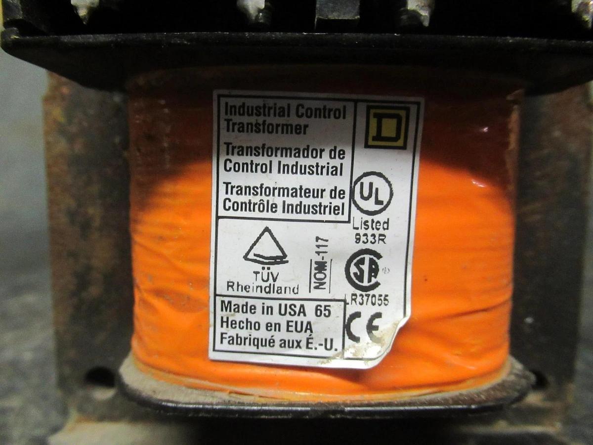 Used SQUARE D TRANSFORMER 9070TF75D23 75VA 50/60HZ INPUT:120/240V OUTPUT:24V