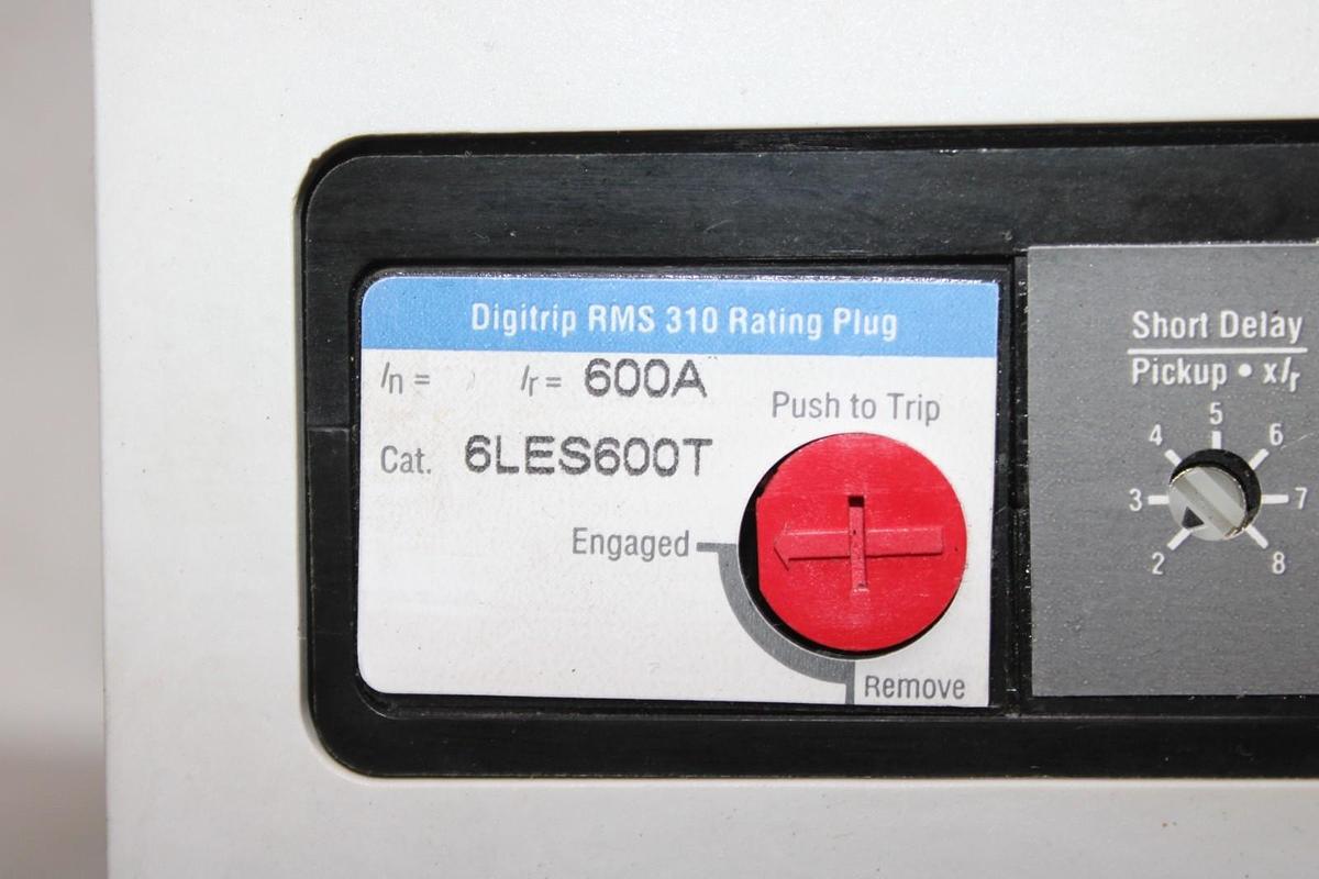 Used CUTLER HAMMER CIRCUIT BREAKER LDC36600 600 AMP 600 VAC 3-POLE LDC-100K