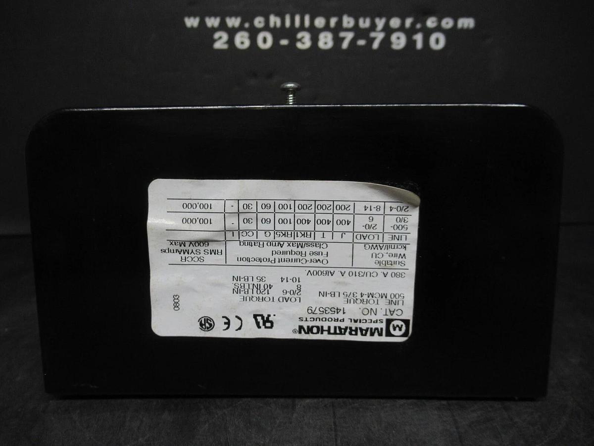 Used MARATHON POWER DISTRIBUTION BLOCK 1453579 380 AMP 600 VOLT **WARRANTY**