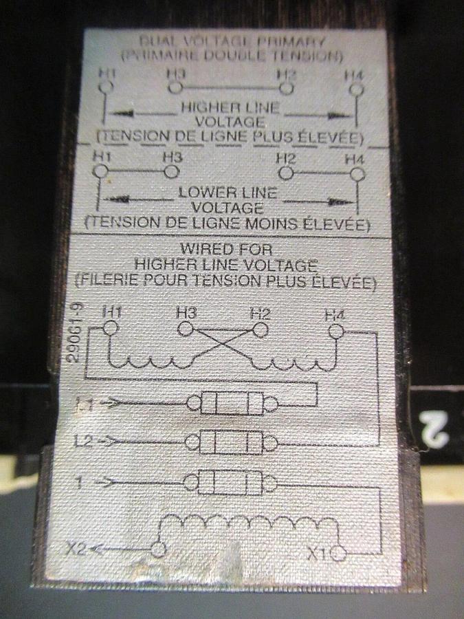 Used ALLEN BRADLEY CONTROL TRANSFORMER 1497-D-BASX-0-N SER. A KVA: 0.2 VOLT: 480