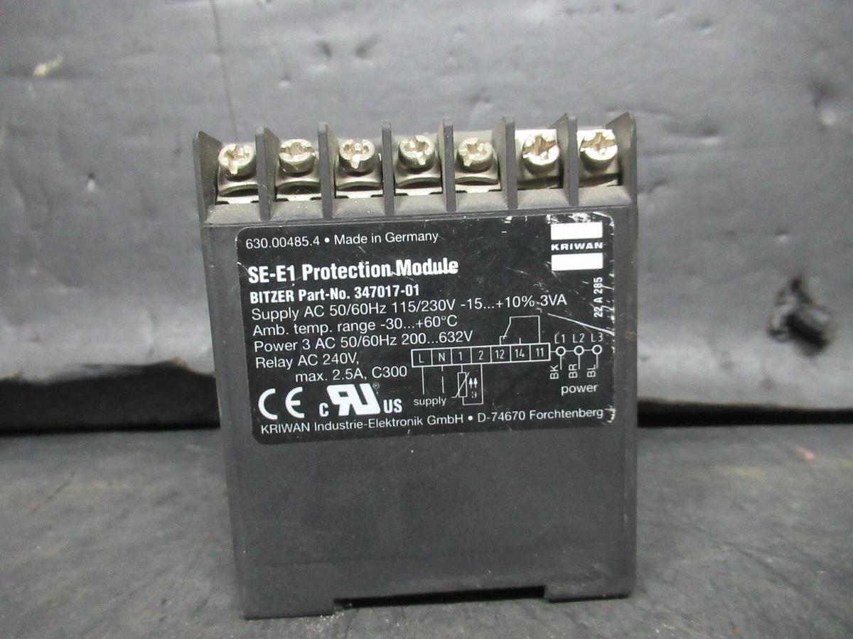 Used KRIWAN SE-E1 PROTECTION MODULE 347017-01 115/230 VAC @ 3 VA 50/60 HZ *WARRANTY*