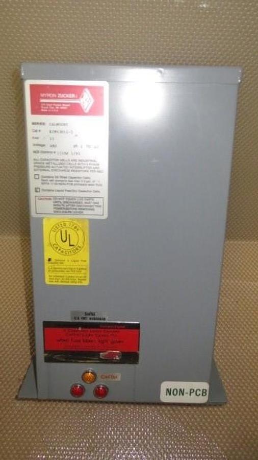 Used MYRON ZUCKER CALMOUNT CAPACITOR KIM43011-3 11 KVAR 480V 3 PHASE *WARRANTY*