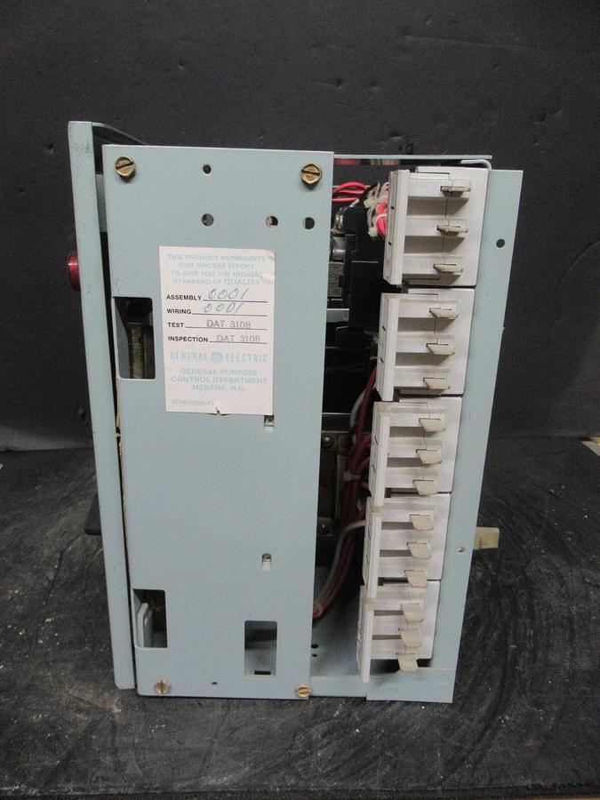 Used GE MCC MOTOR STARTER CONTROL 12" 8000 SER. W/ CR306C0**AATA NEMA SIZE 1 27 AMP